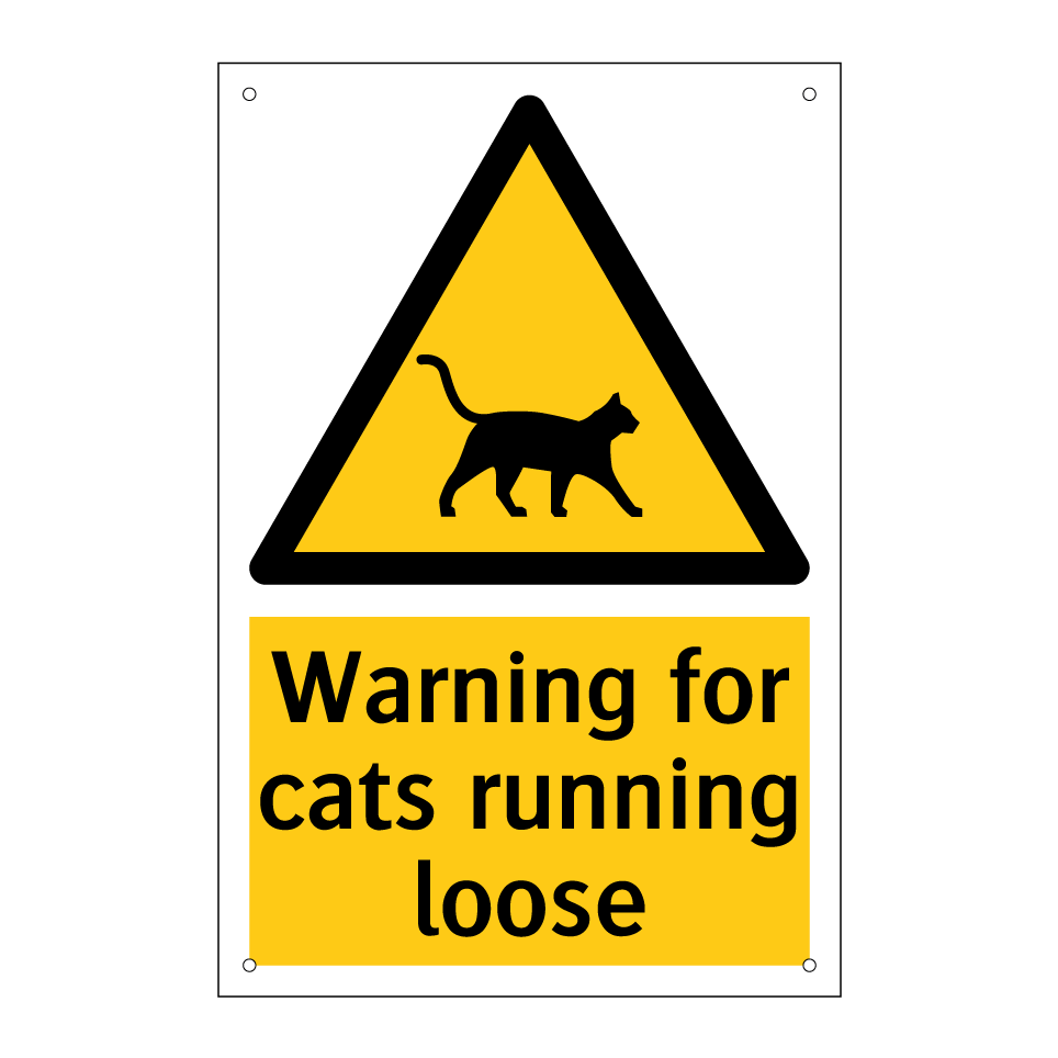 Warning for cats running loose