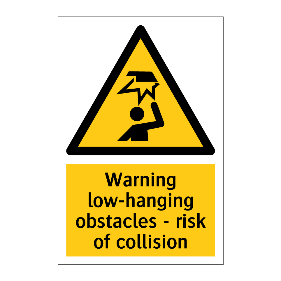 Warning low-hanging obstacles - risk of collision
