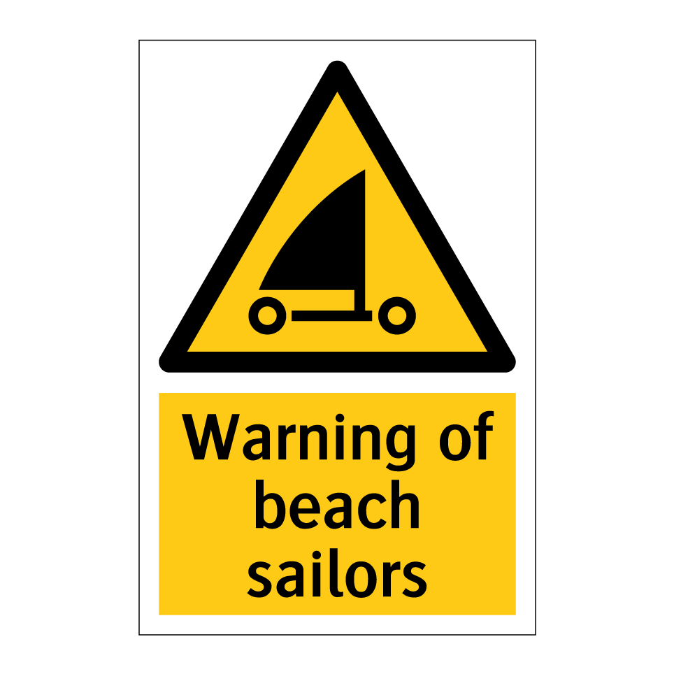 Warning of beach sailors