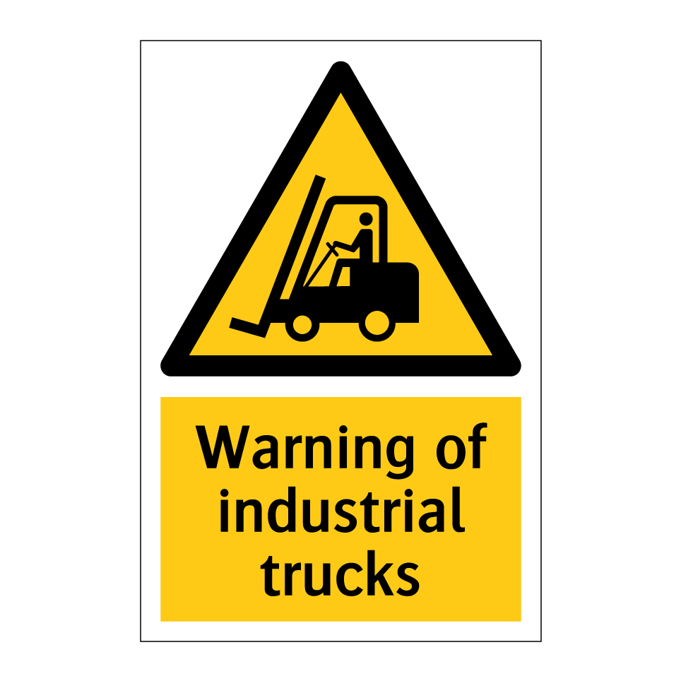 Warning of industrial trucks