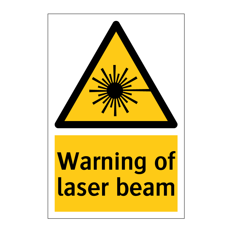 Warning of laser beam