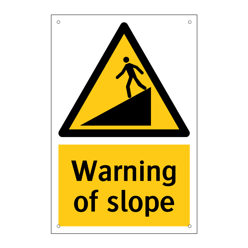 Warning of slope