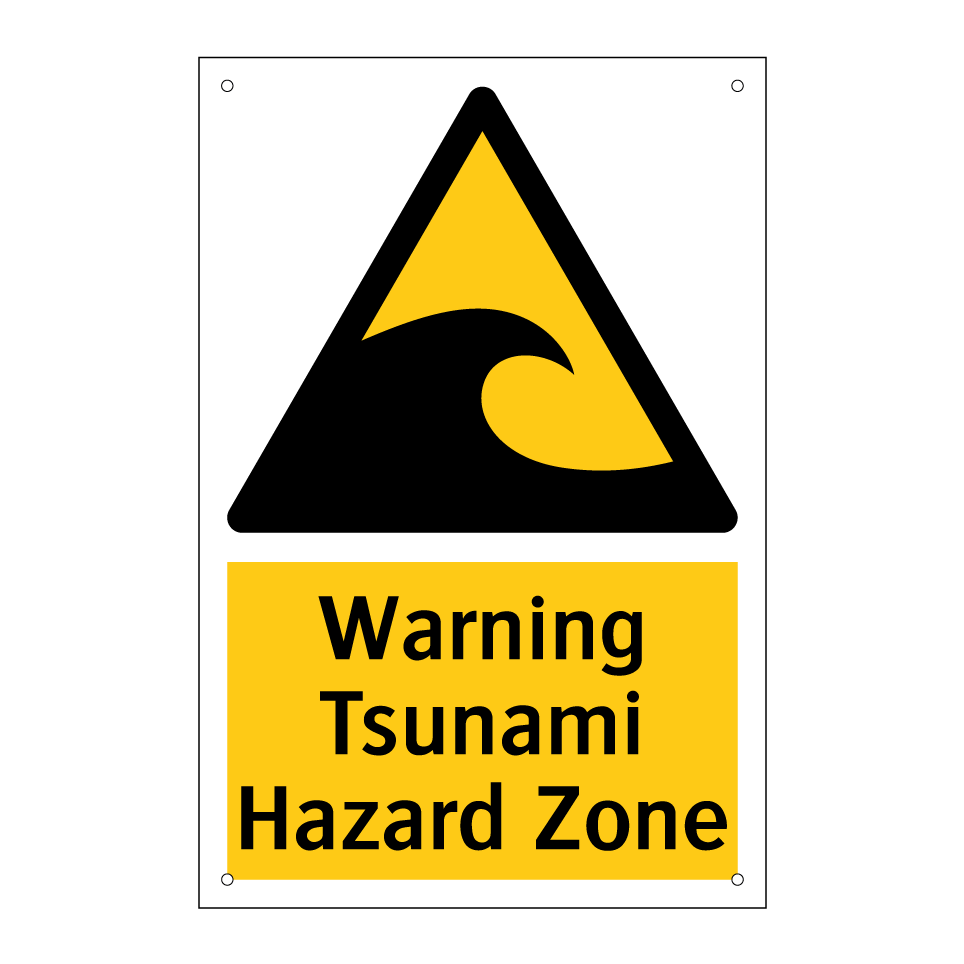 Warning Tsunami Hazard Zone