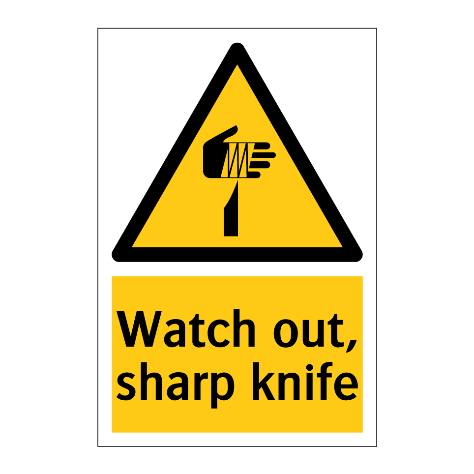 Watch out, sharp knife