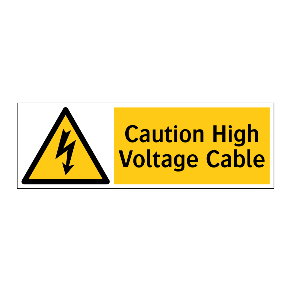 Caution High Voltage Cable
