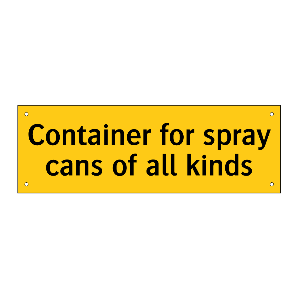 Container for spray cans of all kinds