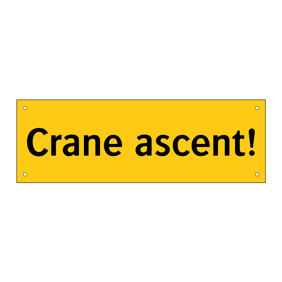 Crane ascent!