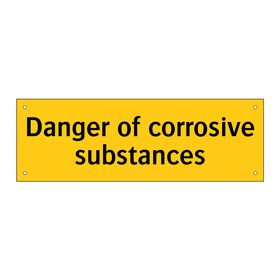Danger of corrosive substances
