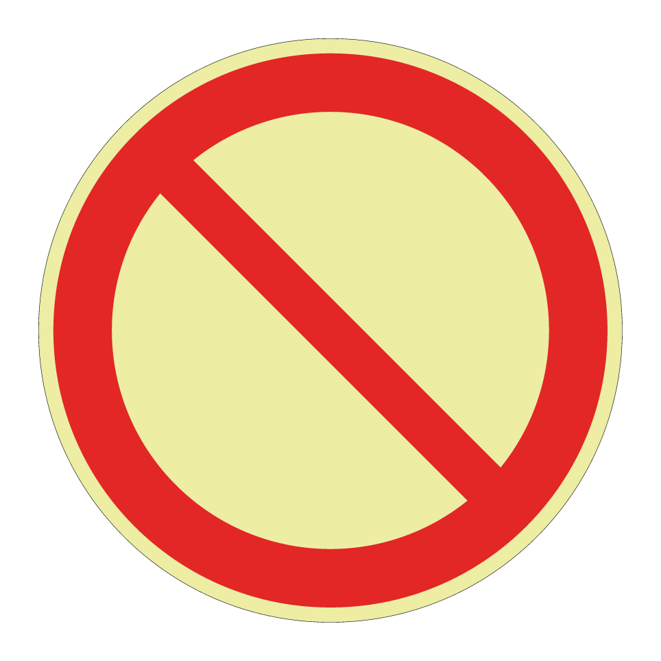 P001 General prohibition sign