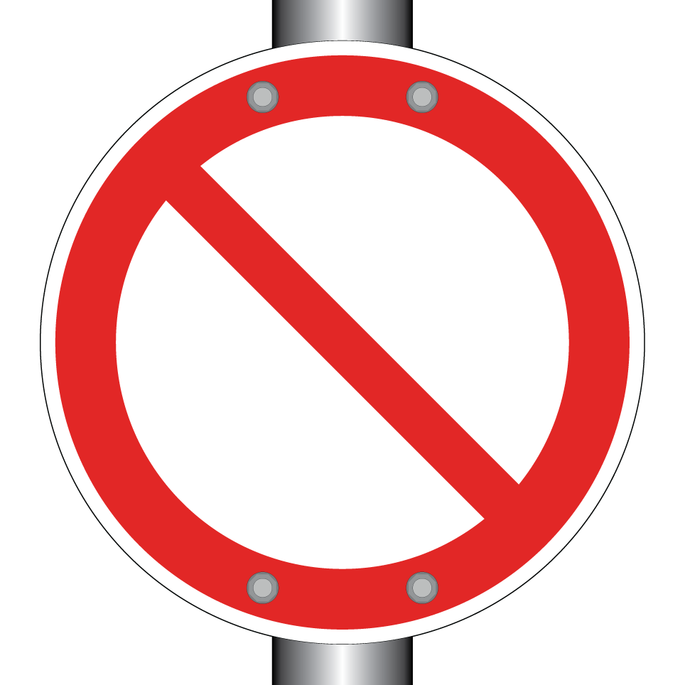 P001 General prohibition sign