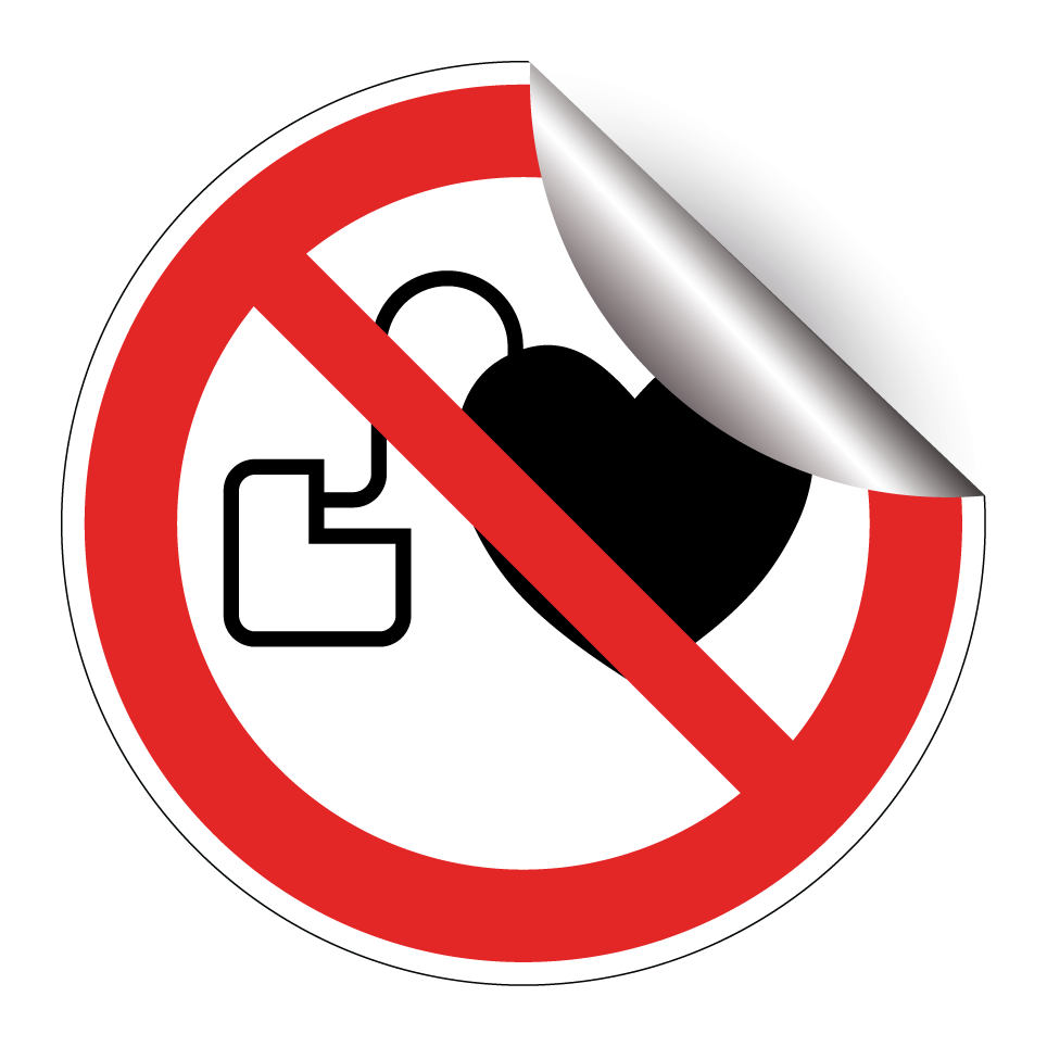P007 No access for people with active implanted cardiac devices