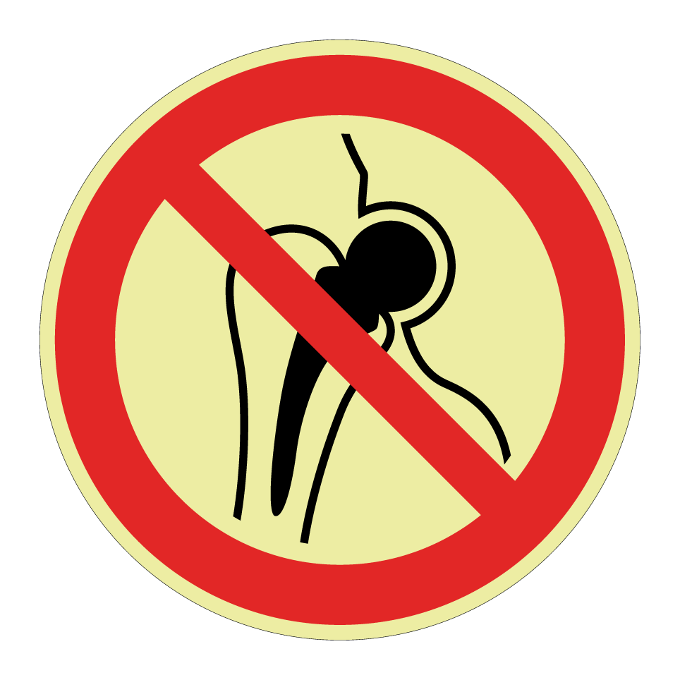 P014 No access for people with metallic implants