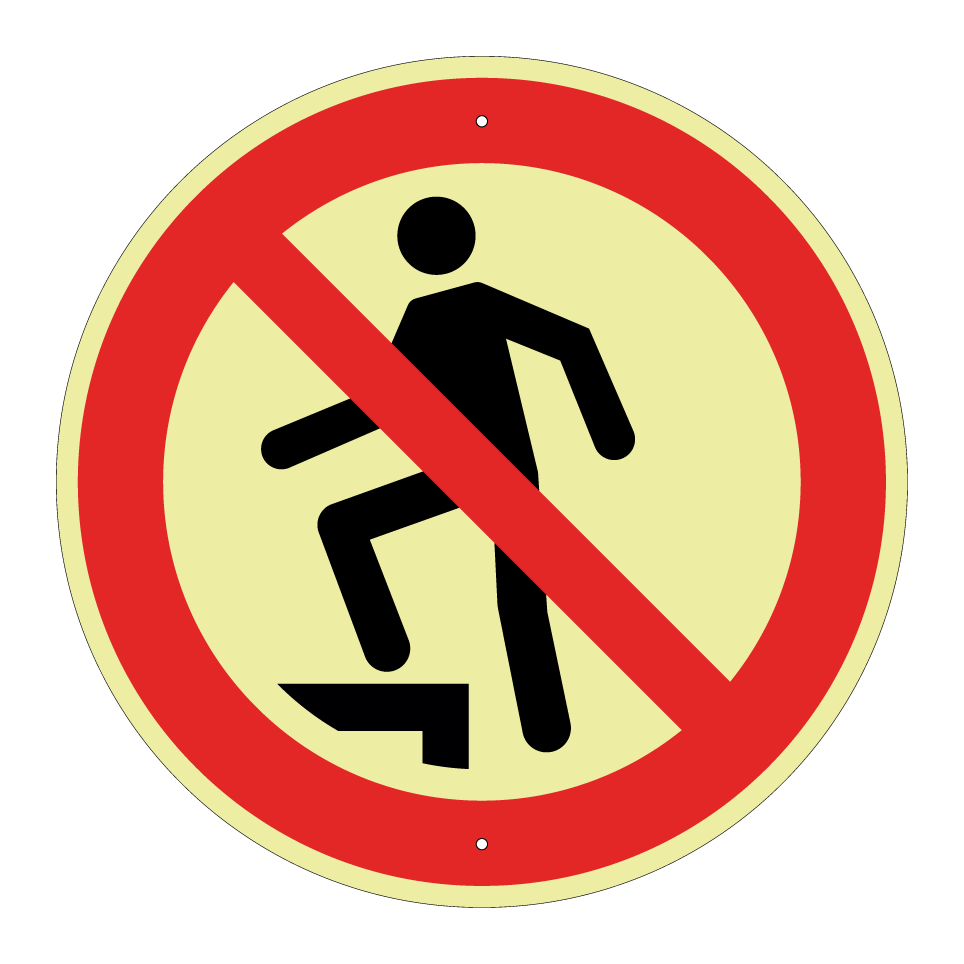 P019 No stepping on surface