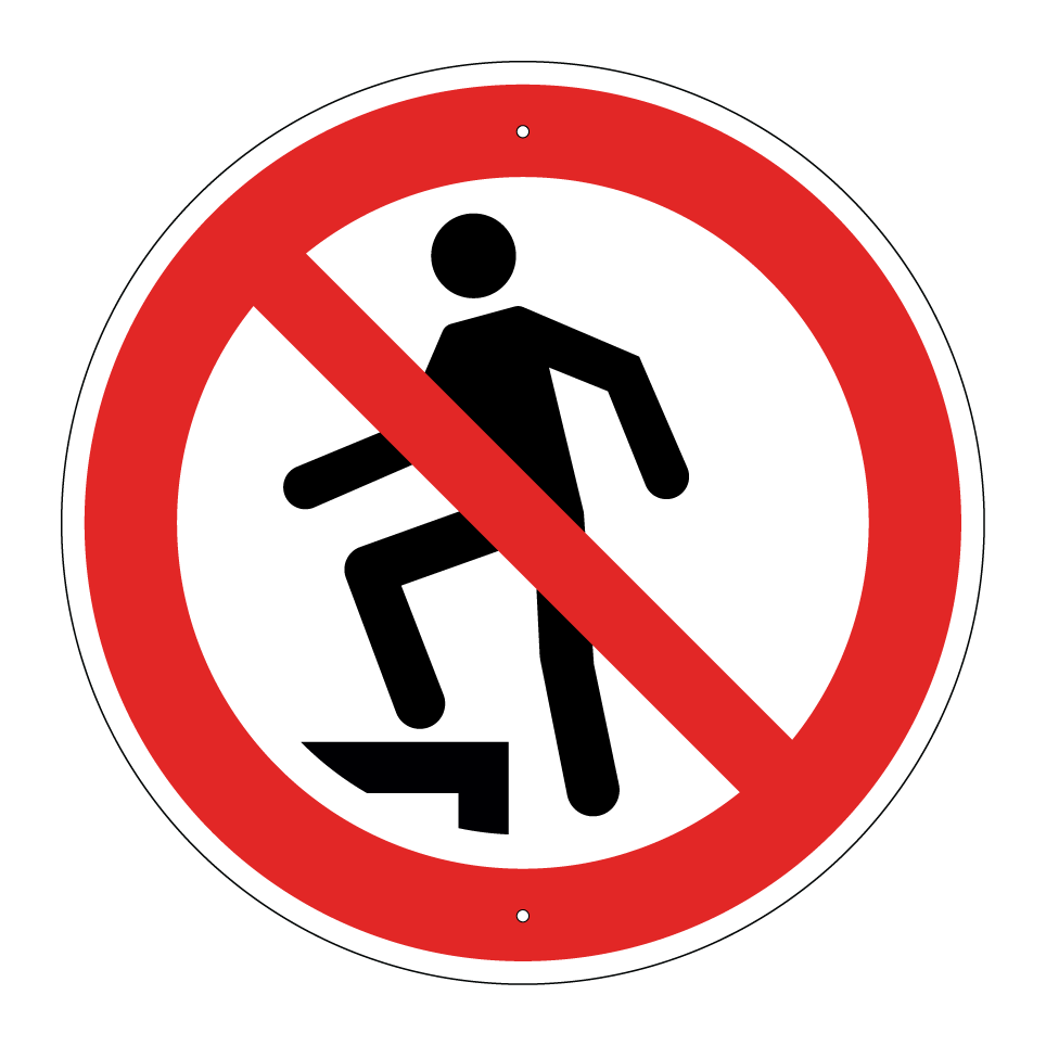 P019 No stepping on surface