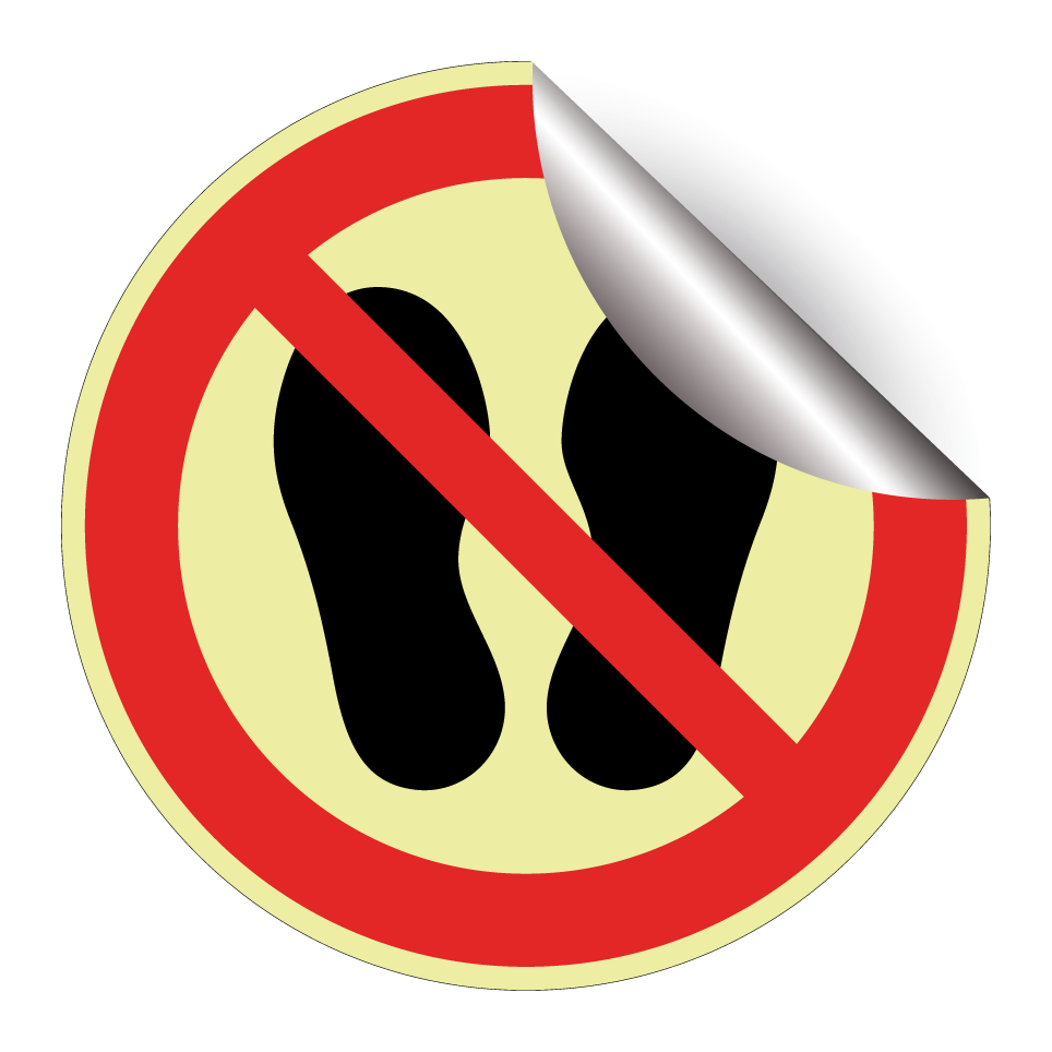 P024 Do not walk or stand here