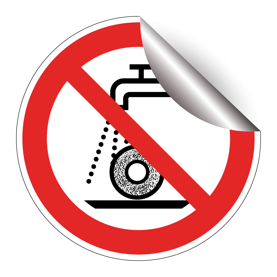 P033 Do not use for wet grinding