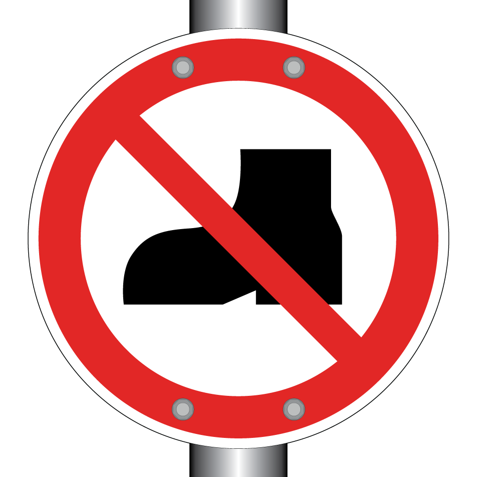 P060 No outdoor footwear