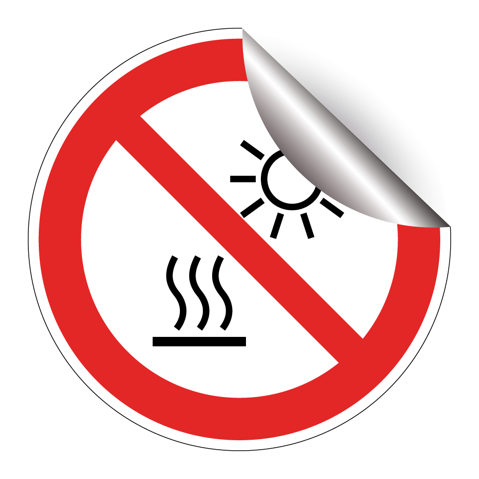 P068 Do not expose to direct sunlight or hot surface