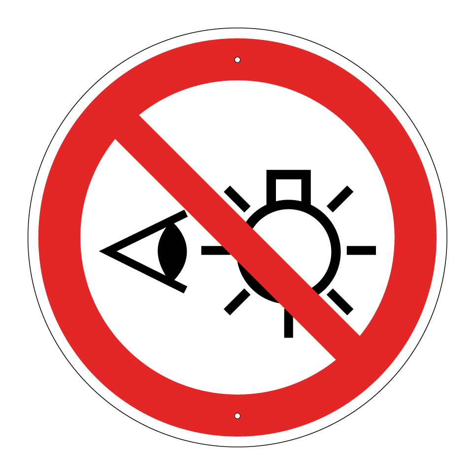 P075 Do not stare at light source