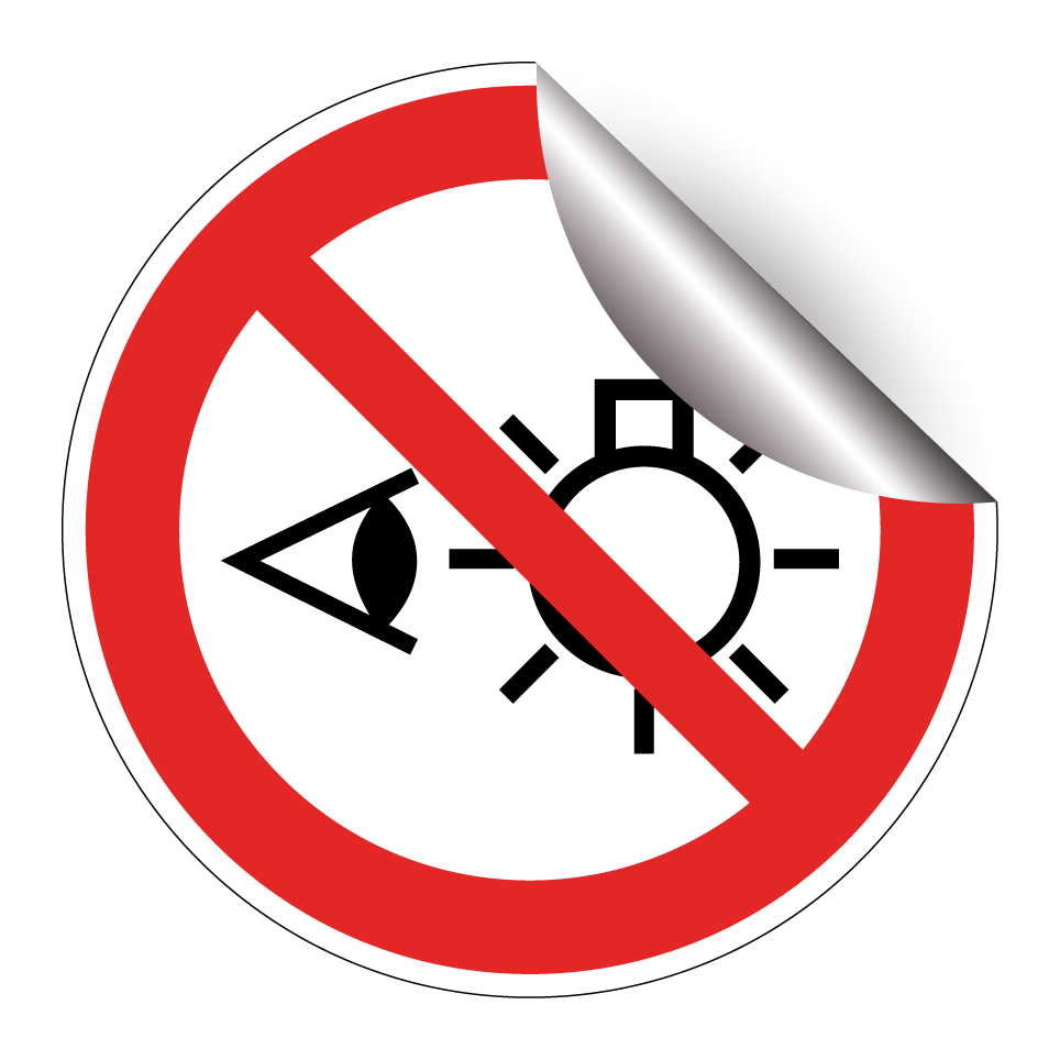 P075 Do not stare at light source