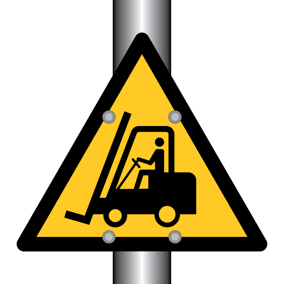 W014 Warning Forklift trucks and other industrial vehicles