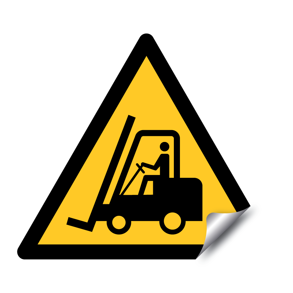 W014 Warning Forklift trucks and other industrial vehicles