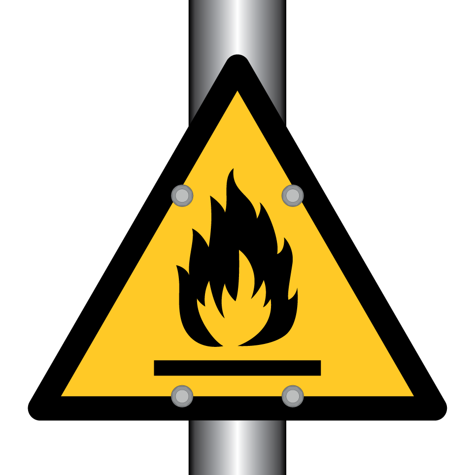 W021 Warning Flammable material