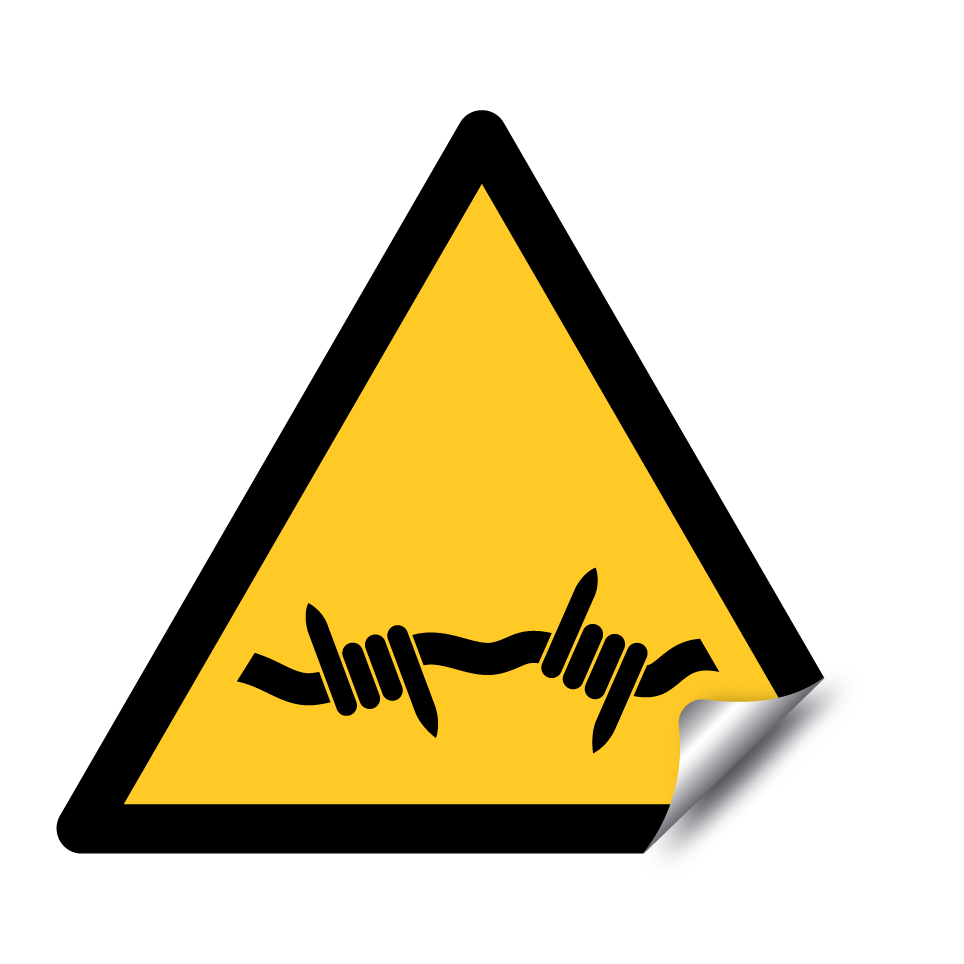 W033 Warning Barbed wire