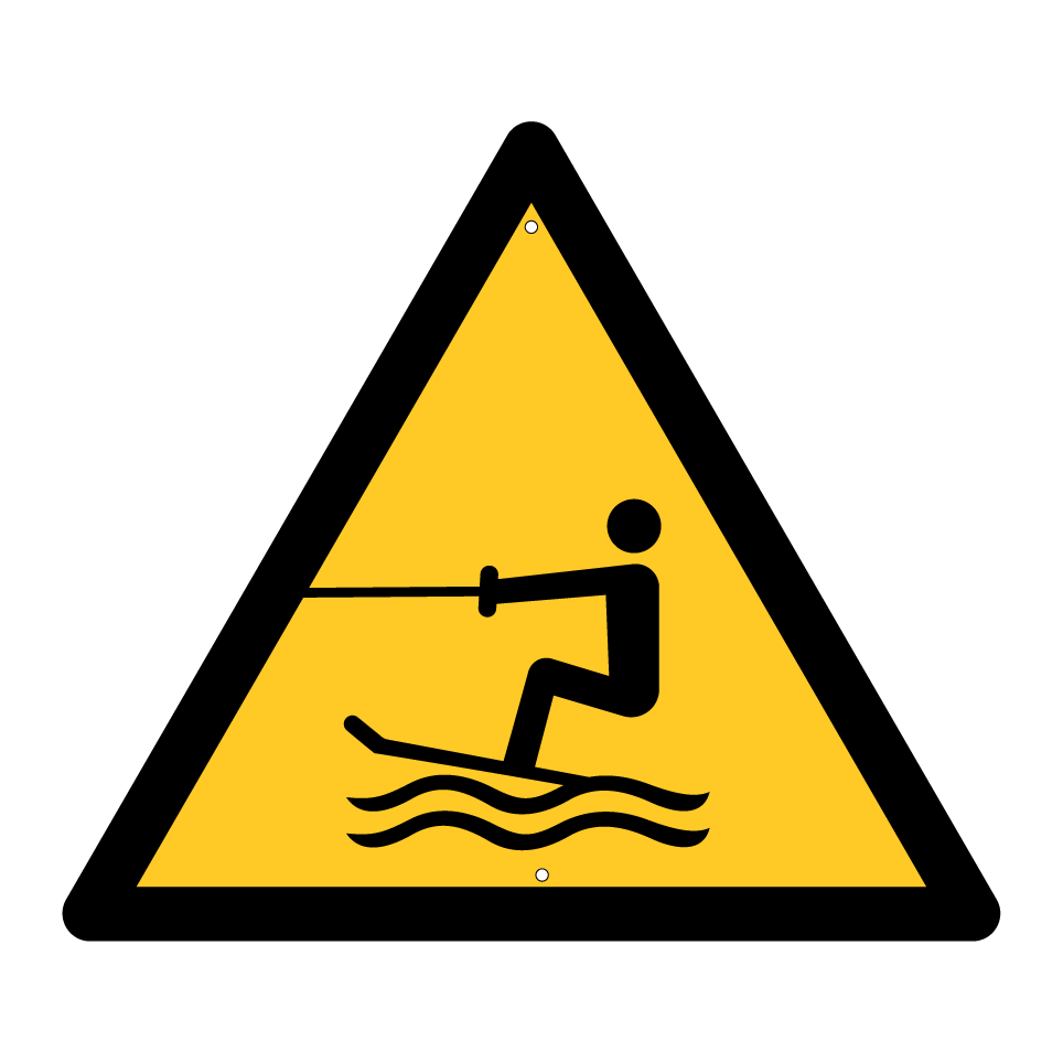 W045 Warning Towed water activity area