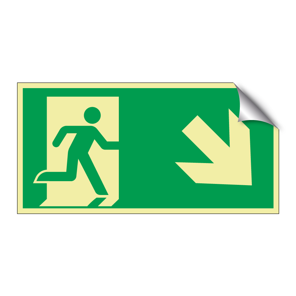 Emergency exit down right