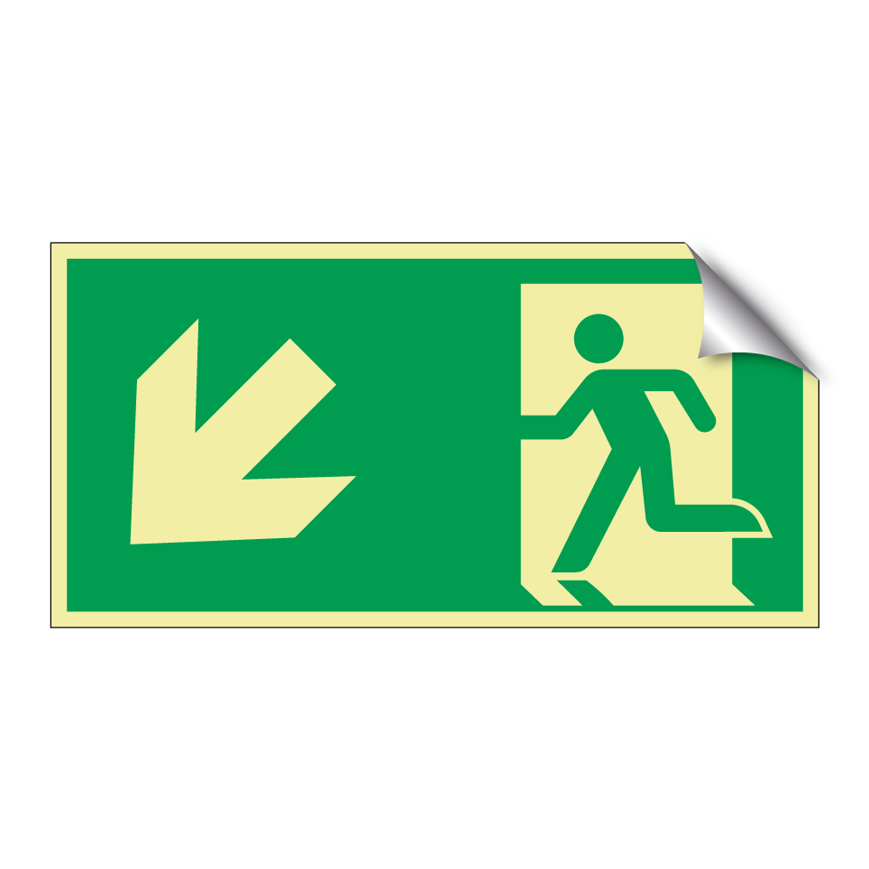 Emergency exit down left