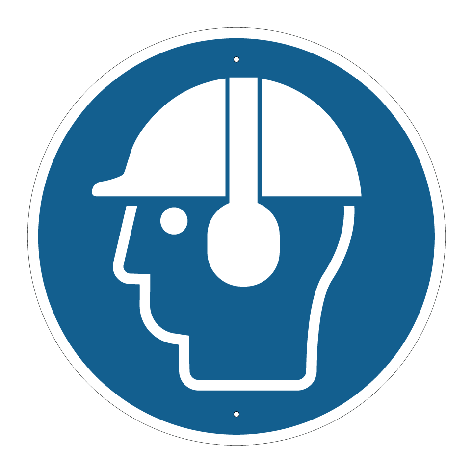 Wear helmet with ear protection