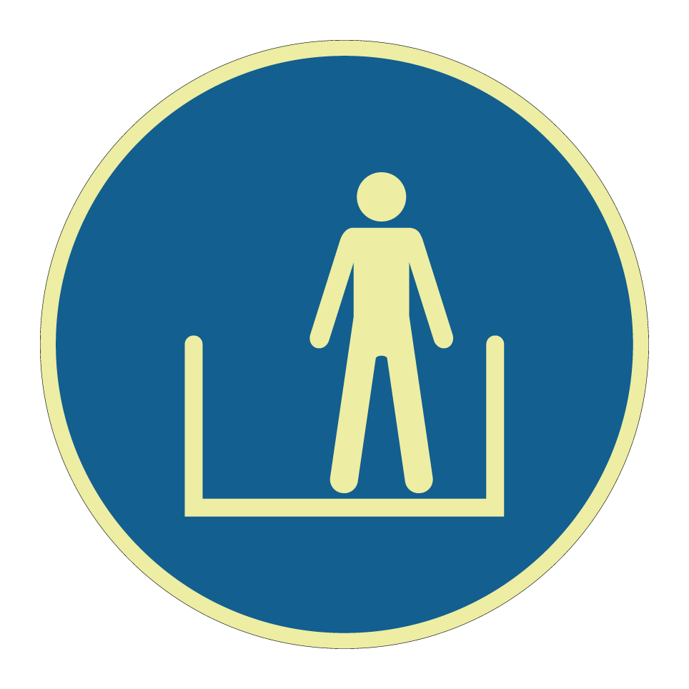 Stand inside designated area