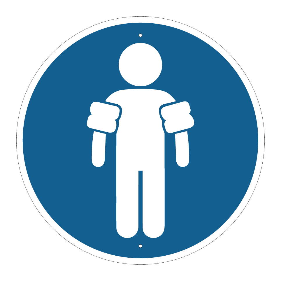 Use inflatable armbands