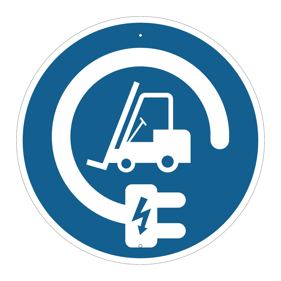 Electric forklift charging