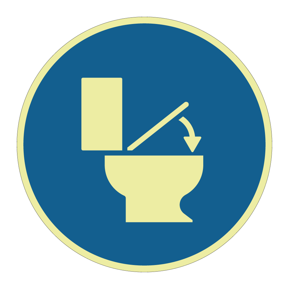 Toilet lid must be closed