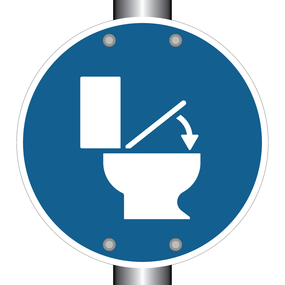 Toilet lid must be closed