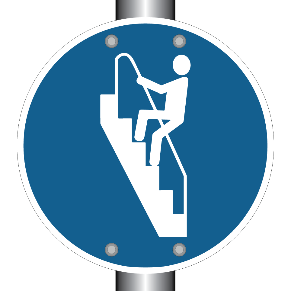 Use handrail on stairs