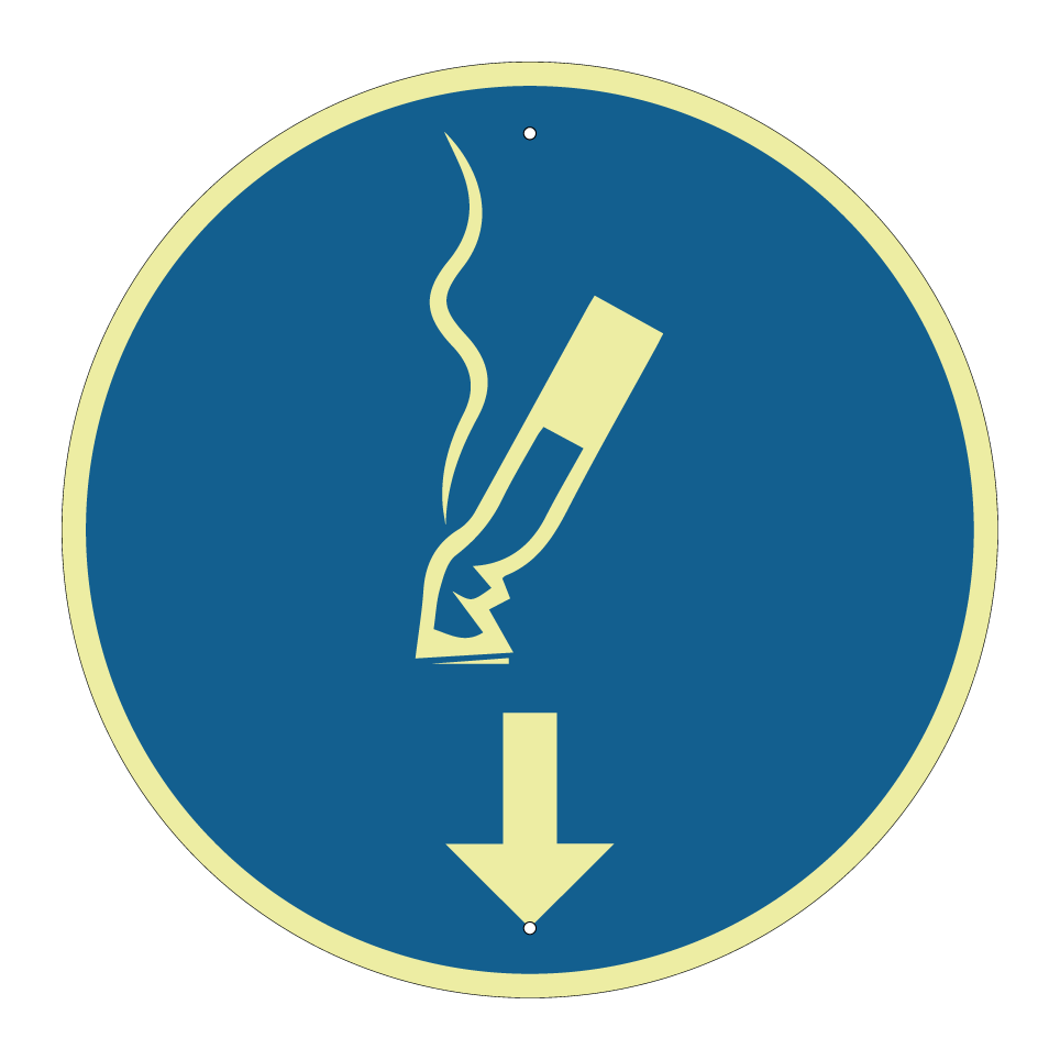 Dispose cigarette in bin