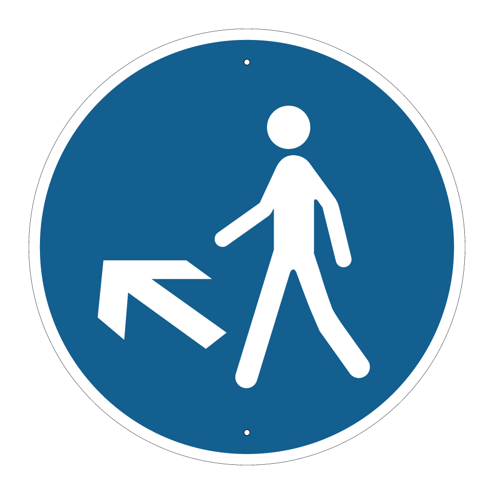 Pedestrian route to the left