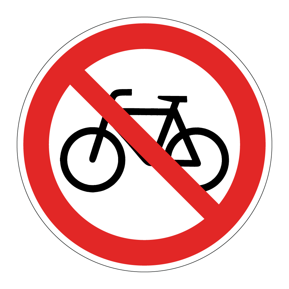 No bicycles