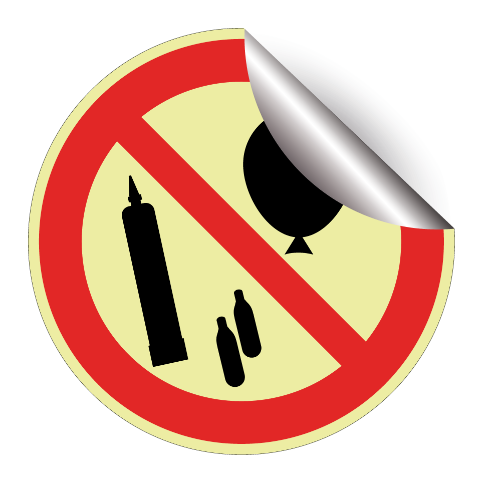 No balloons or gas canisters