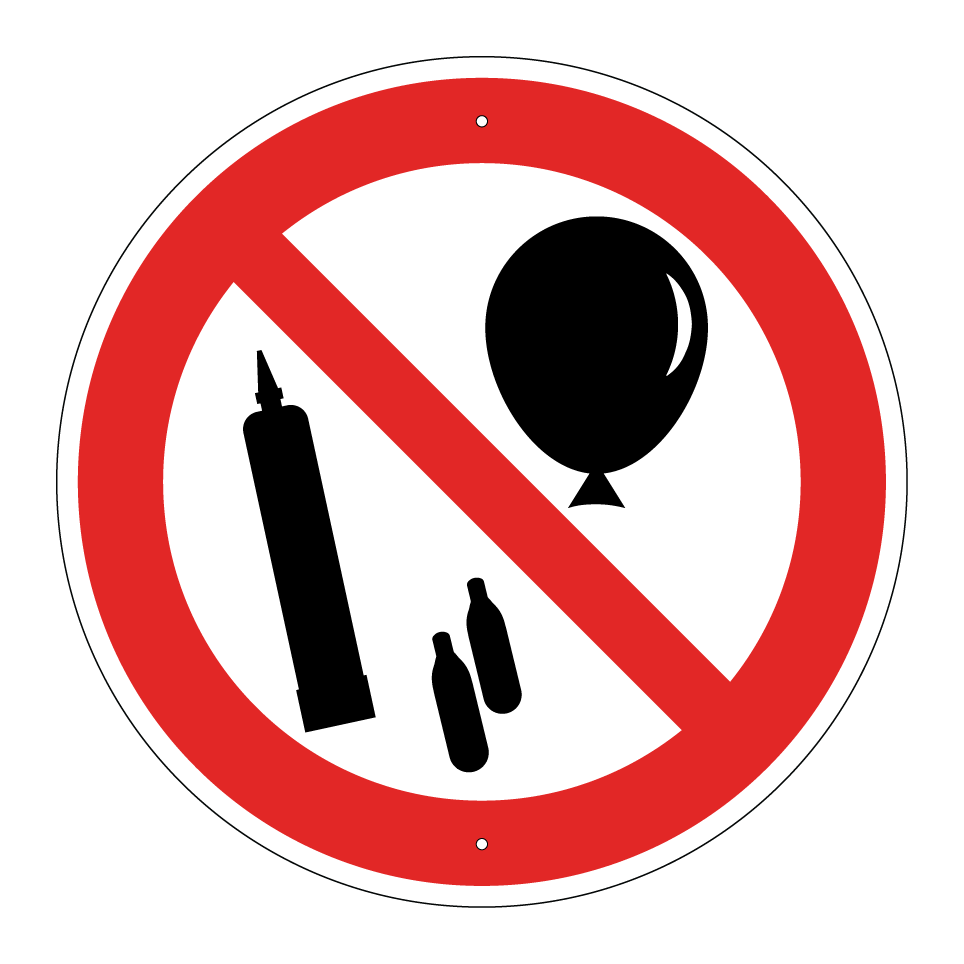 No balloons or gas canisters