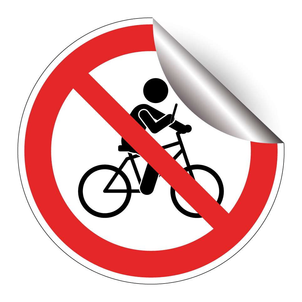 No cycling while using phone