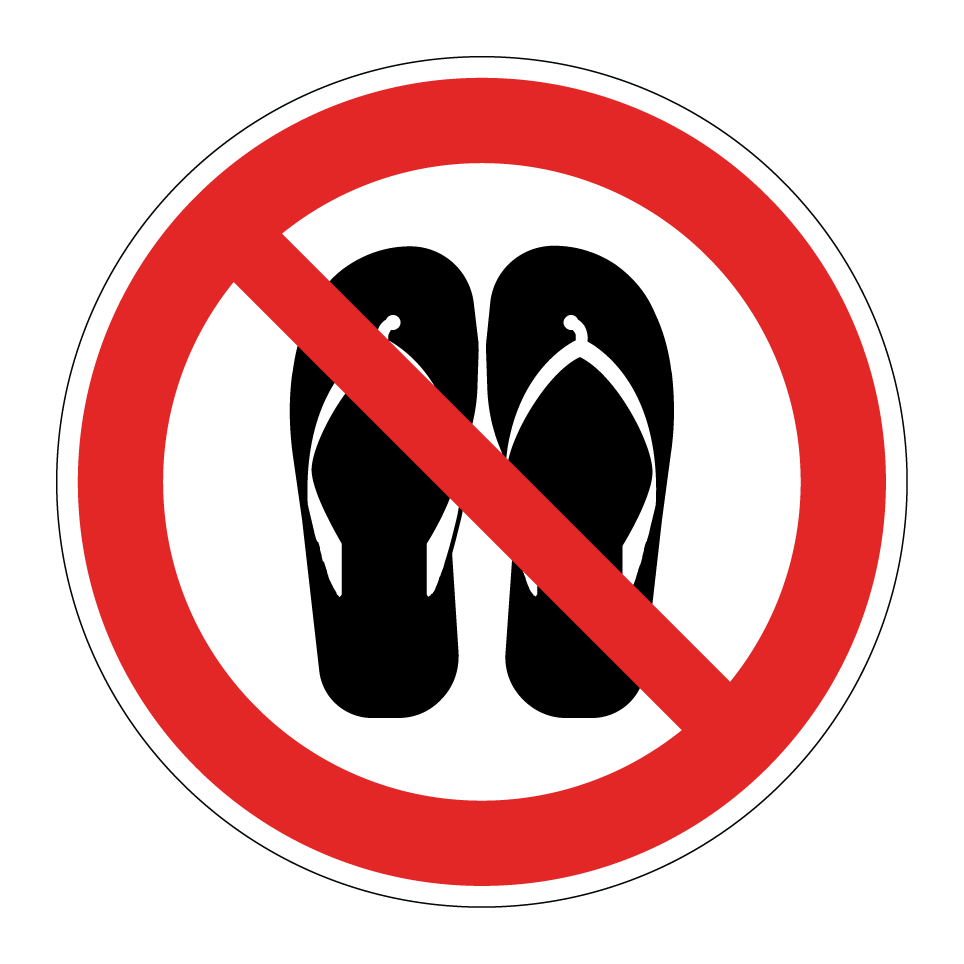 No flip flops