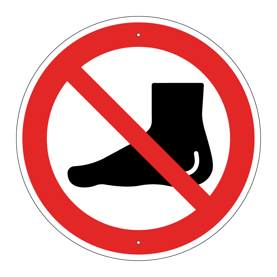 No bare feet