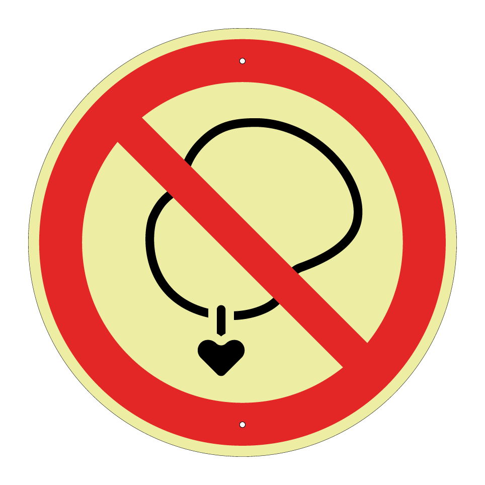 No necklaces