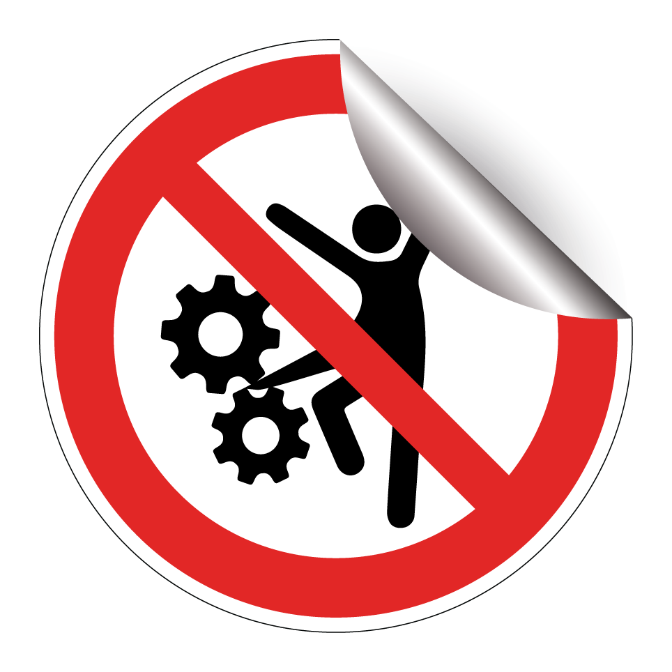 No standing near machine