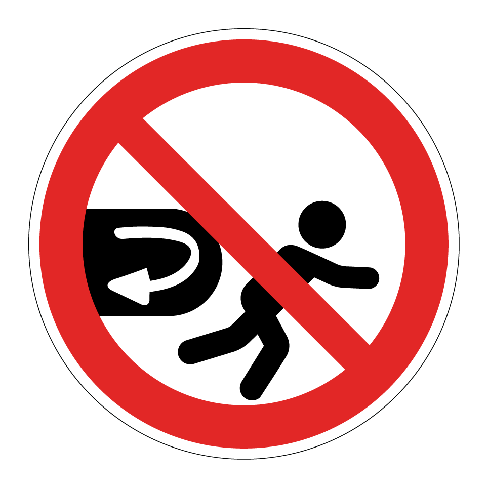 No standning near wide swing machine
