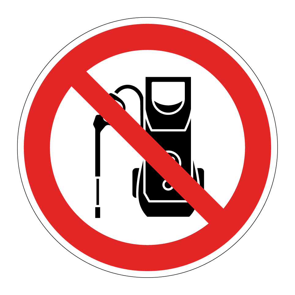 Do not use pressure washer